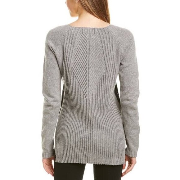 Love8 Faux Leather Front Sweater size Small NWOT - Picture 4 of 9